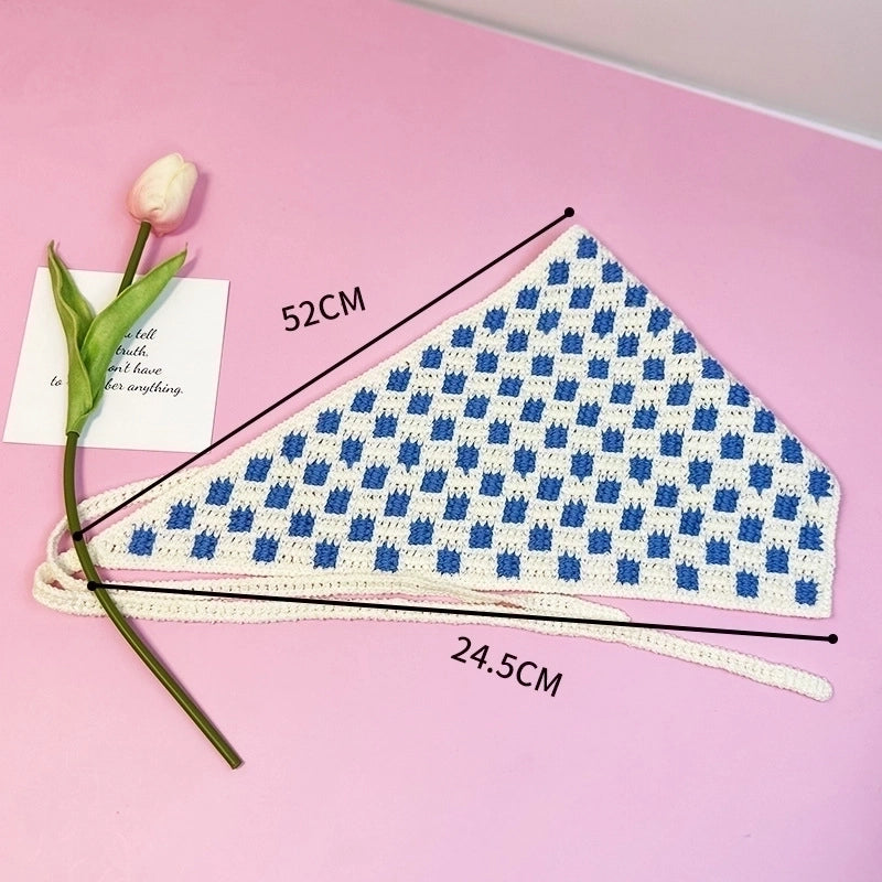 2 Pieces Unisex Vacation Pastoral Geometric Plaid Flower Cloth 1 Piece