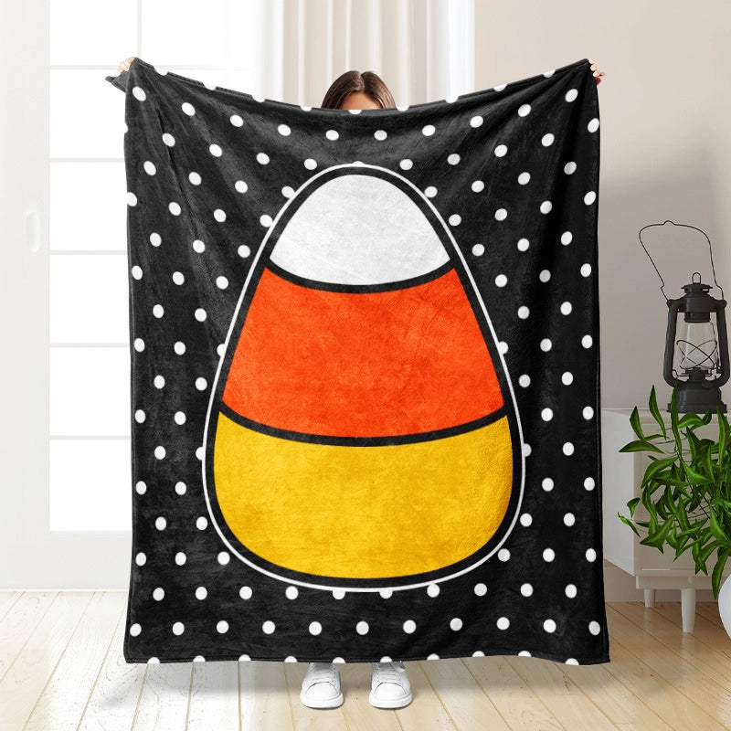 Halloween Cute Pumpkin Bat Ghost Polyester Blanket Couch & Sofa Decor