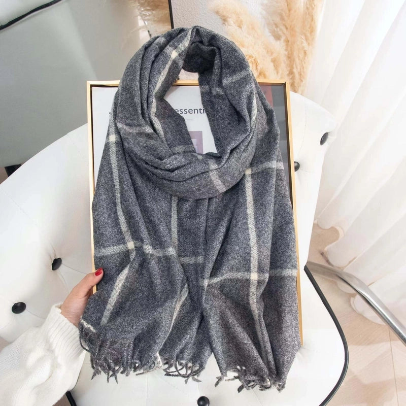 Women's Modern Style Classic Style Lattice Polyester Scarf