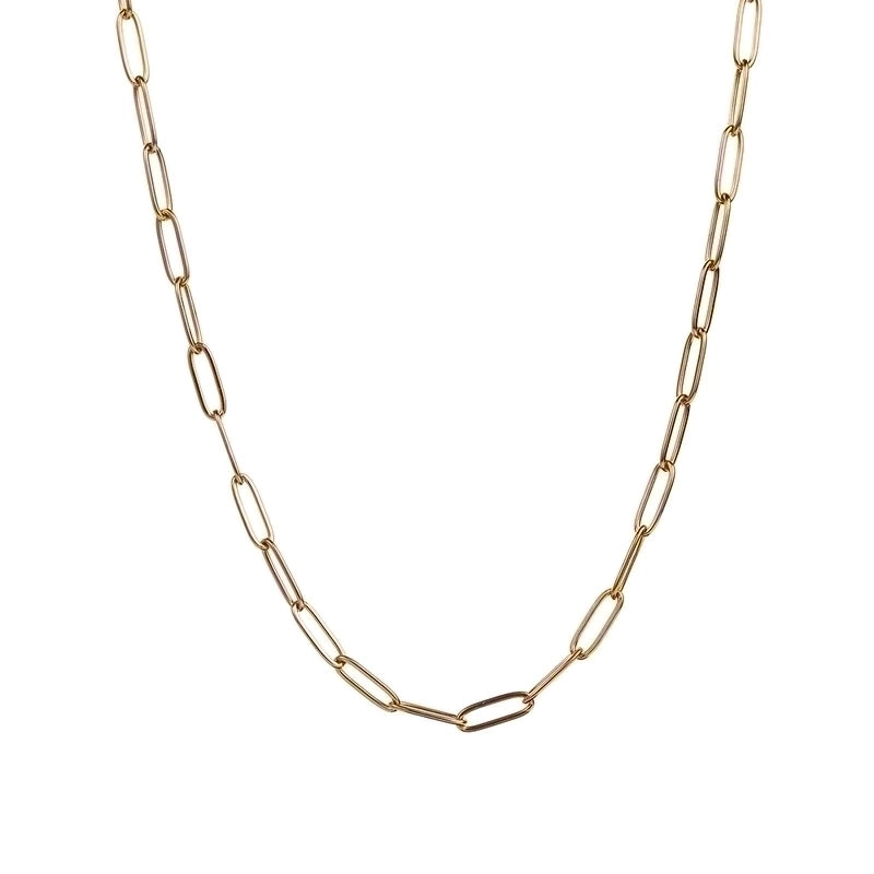 Casual Minimalist Solid Color 304 Stainless Steel 18K Gold Plated Stainless Steel Necklaces