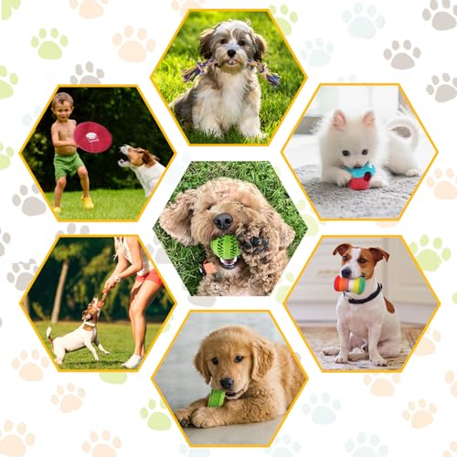 KIPRITII Dog Chew Toys for Puppy - 23 Pack Puppies Teething Chew Toys for Boredom. Pet Dog Toothbrush Chew Toys with Rope Toys. Treat Balls and Dog Squeaky Toy for Puppy and Small Dogs