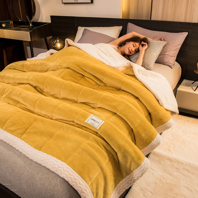 Casual Elegant Pastoral Solid Color Polyester Blanket Bedding