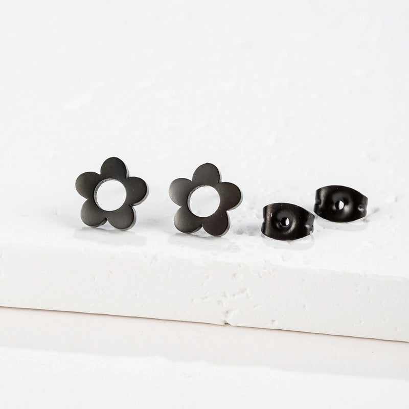 1 Pair Minimalist Classic Style Geometric Polishing Plating 304 Stainless Steel 18K Gold Plated Ear Studs