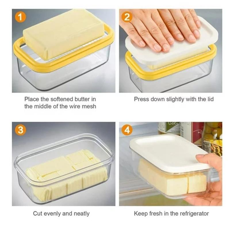 🧀Butter box with lid butter tray | cutting mesh. rectangular kitchen airtight storage crisper