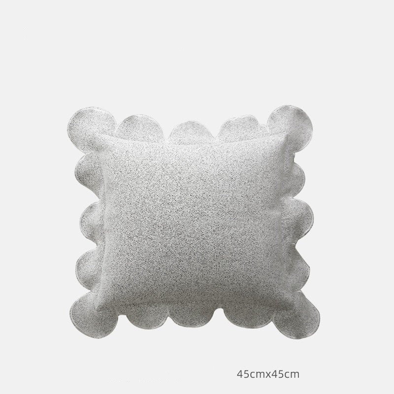 Chic Scallop-Edged Pillow