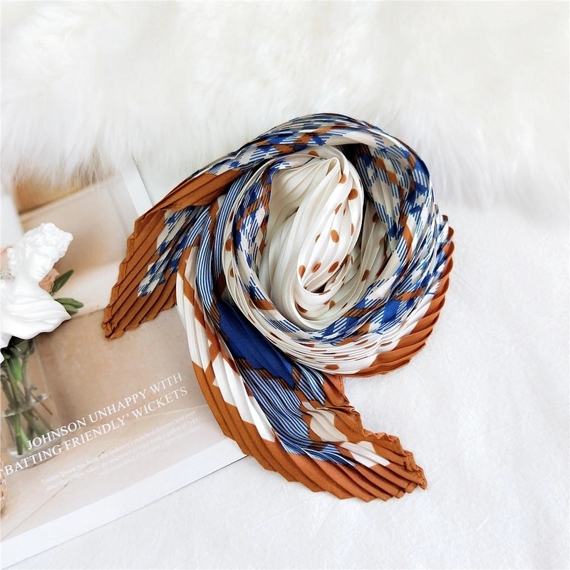 Unisex Sweet Spot Stripe Polyester Silk Scarf