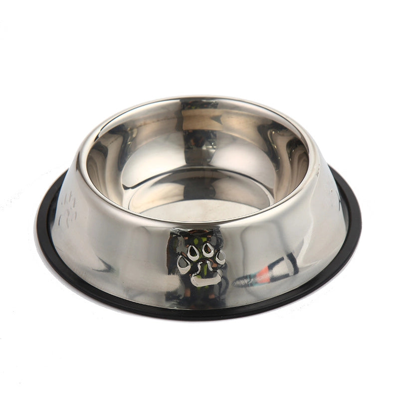 New Anti-tip Stainless Steel Cat Food Bowl Base Pet Bowl Creative Rust-proof Dog Food Utensils Cat Feeding