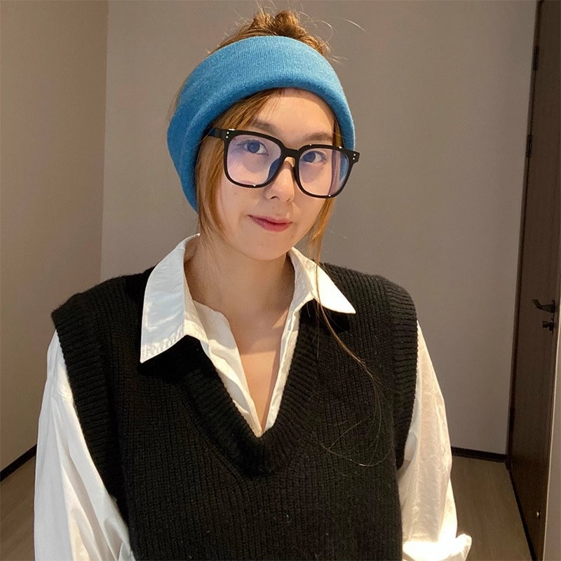 Unisex Minimalist Solid Color Polyester Crochet Lace Scarf Mask
