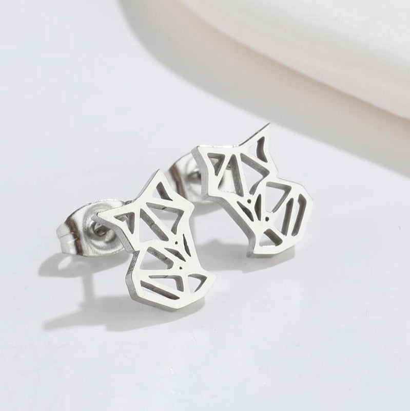 1 Pair Minimalist Animal Plating 304 Stainless Steel 18K Gold Plated Ear Studs