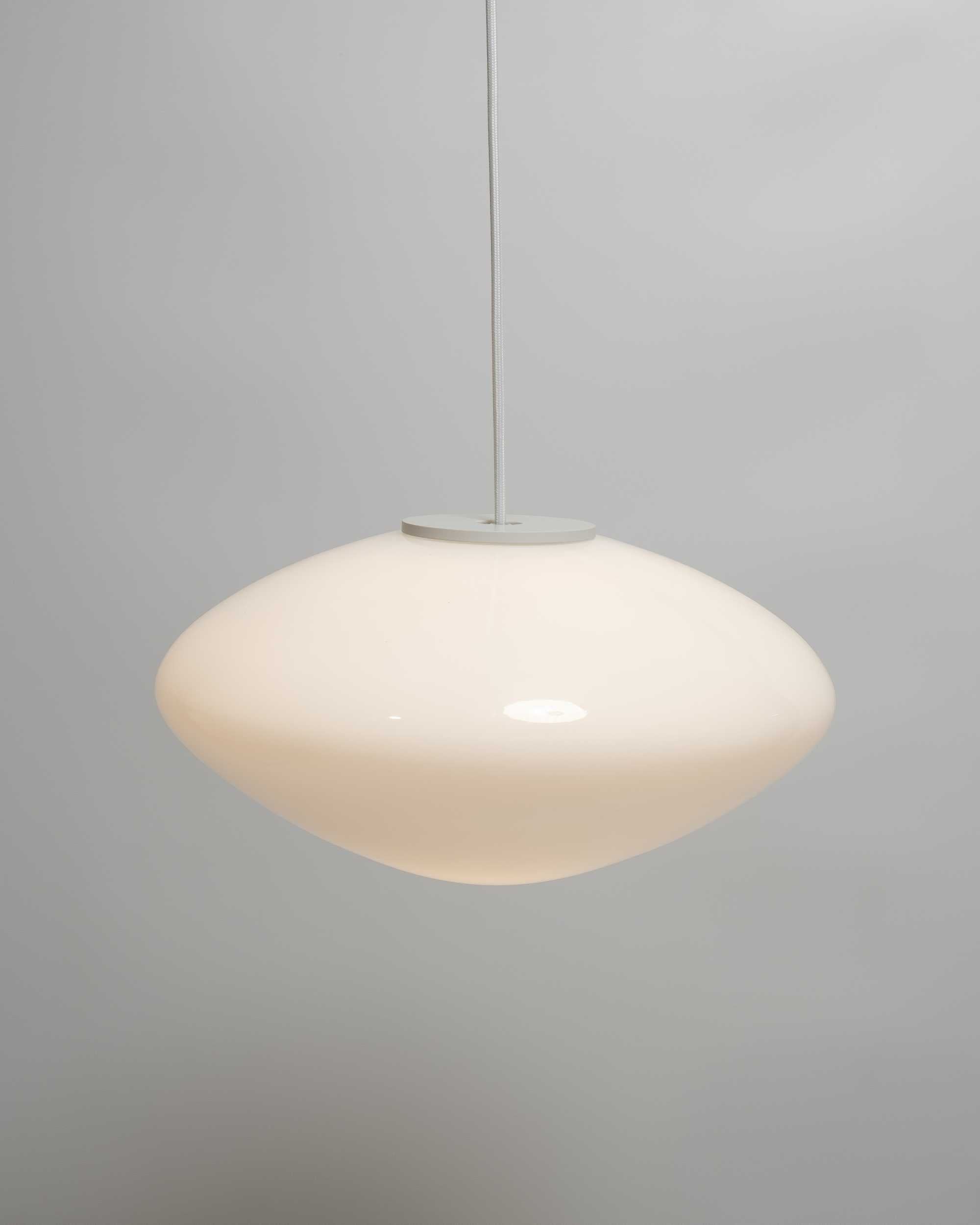 refurbished | &Tradition AP16 Mist Pendant Lamp. Matt White/Opal Glass