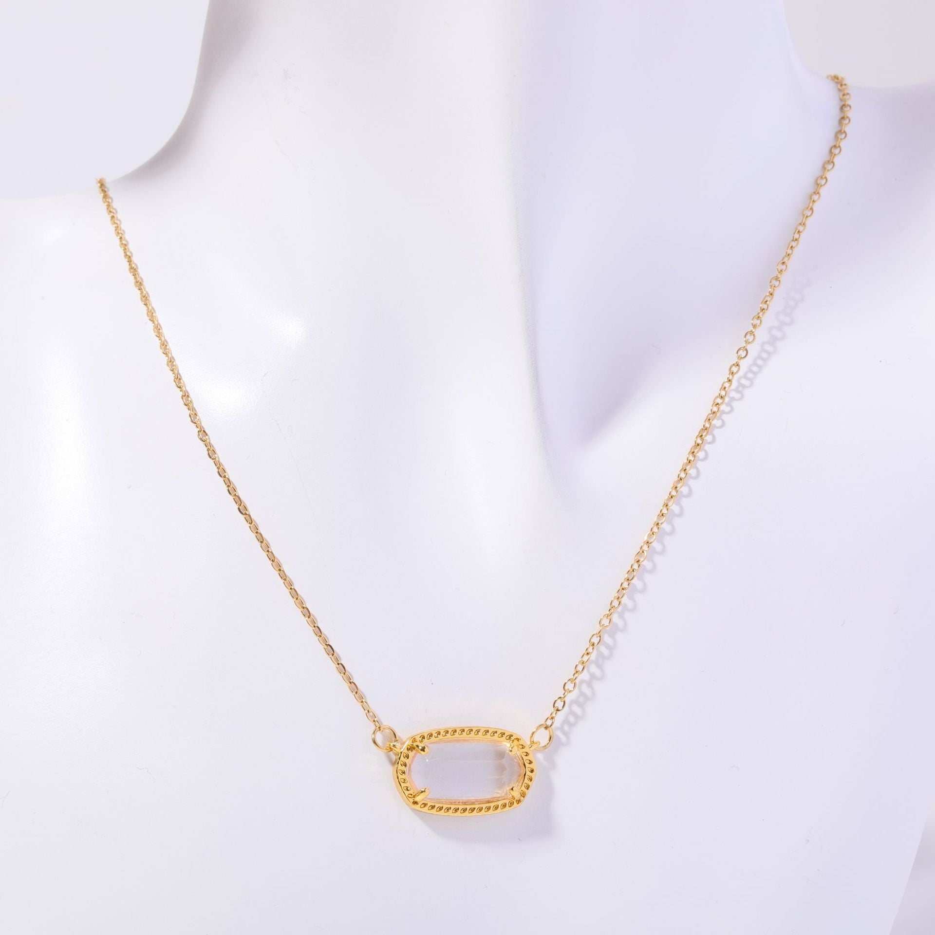 Punk Hexagon Geometric Titanium Steel Electroplating Necklaces