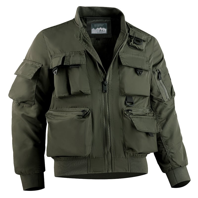 Functional Multi-Pocket Men's Vintage Jacket