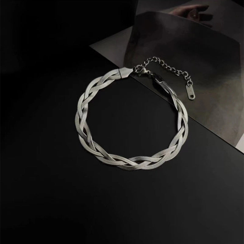 Minimalist Color Block Titanium Steel Plating Necklace