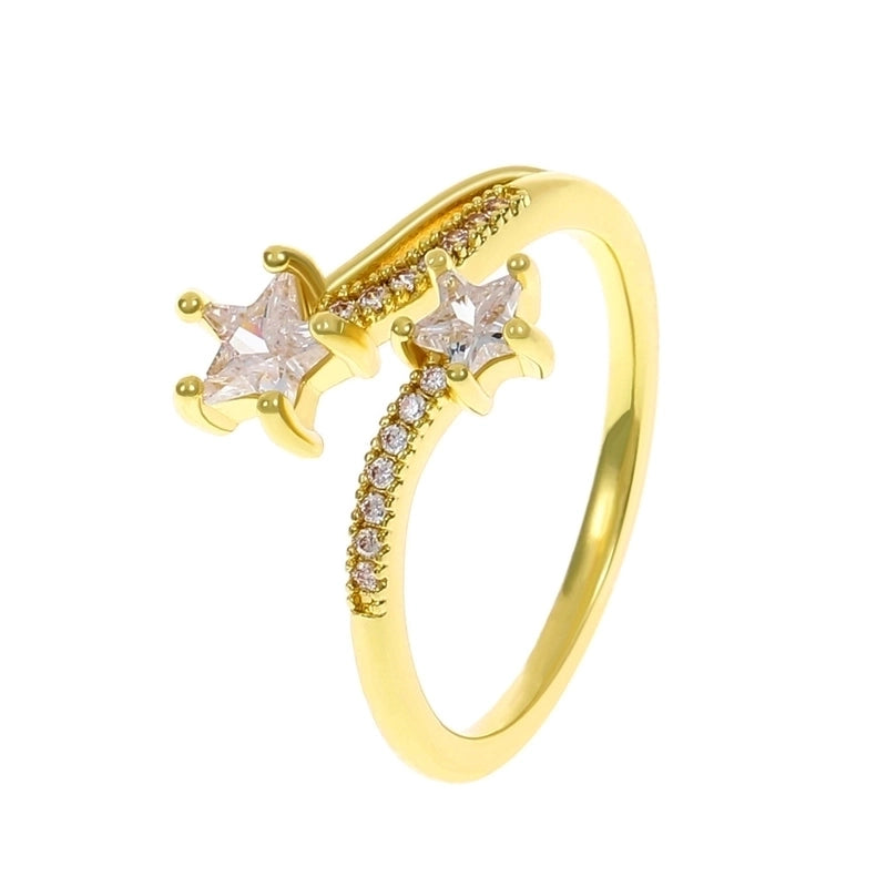 Lady Fashion Shiny Devil's Eye Heart Shape Flower Copper Plating Inlay Artificial Rhinestones Artificial Pearls Zircon Open Ring Rings