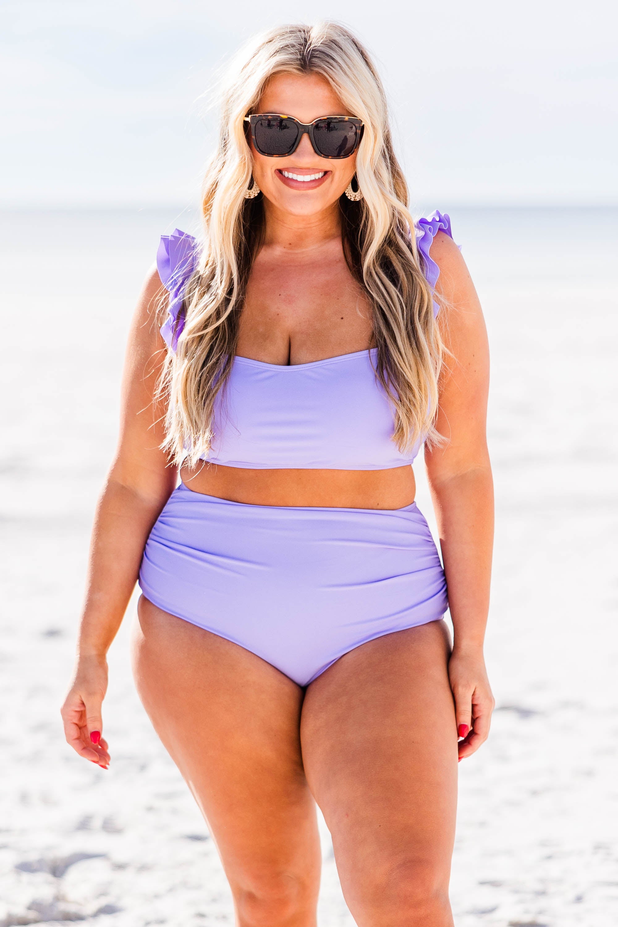 Beach Trip Swim Top. Lavender