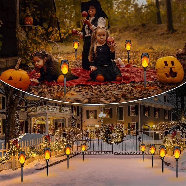 🔥Christmas Sale 60%Off- Solar LED Flame Lights Outdoors