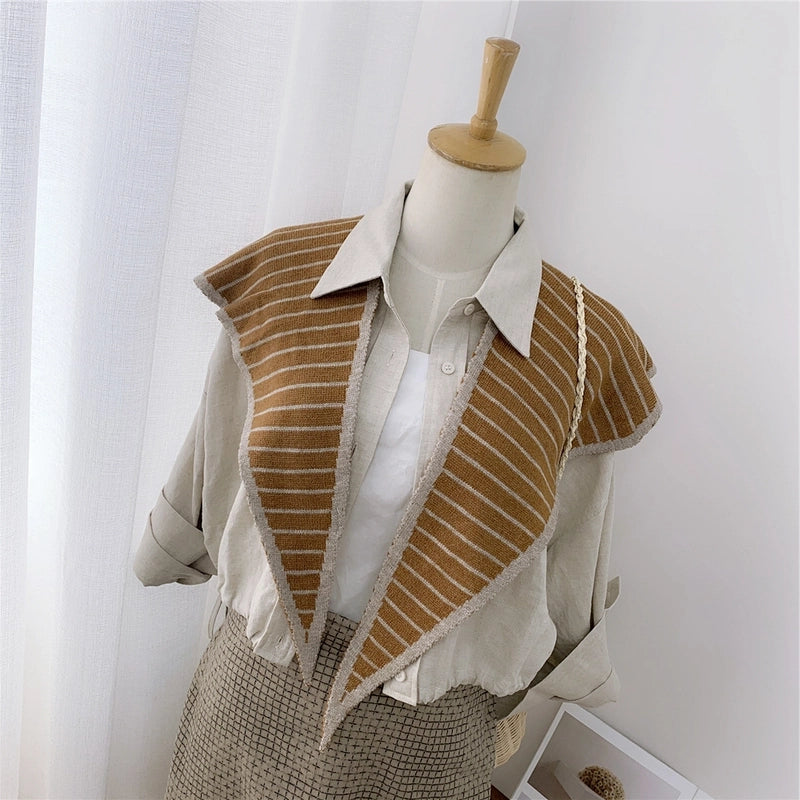 Women's Sweet Minimalist Polka Dots Heart Shape Flower Yarn Polyester Scarf Shawl