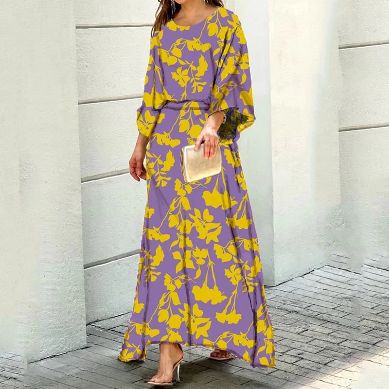 Nola™ Swirl Slit Sleeve Maxi Dress Set