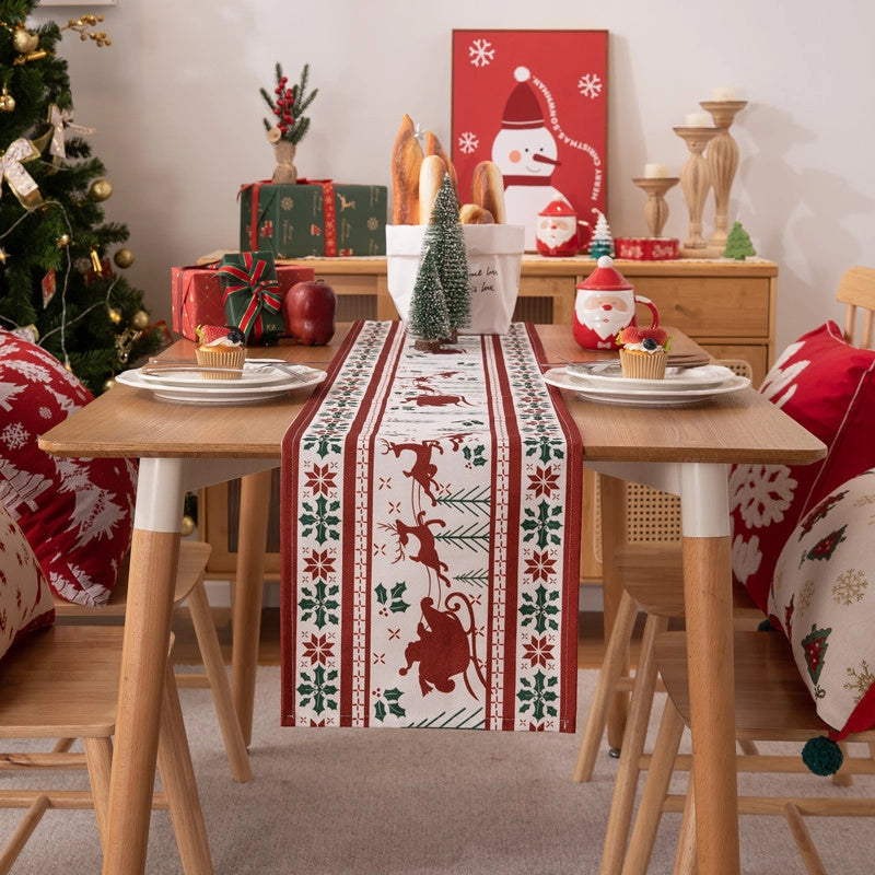 Christmas Elegant Classical Minimalist Deer Polyester Tablecloths