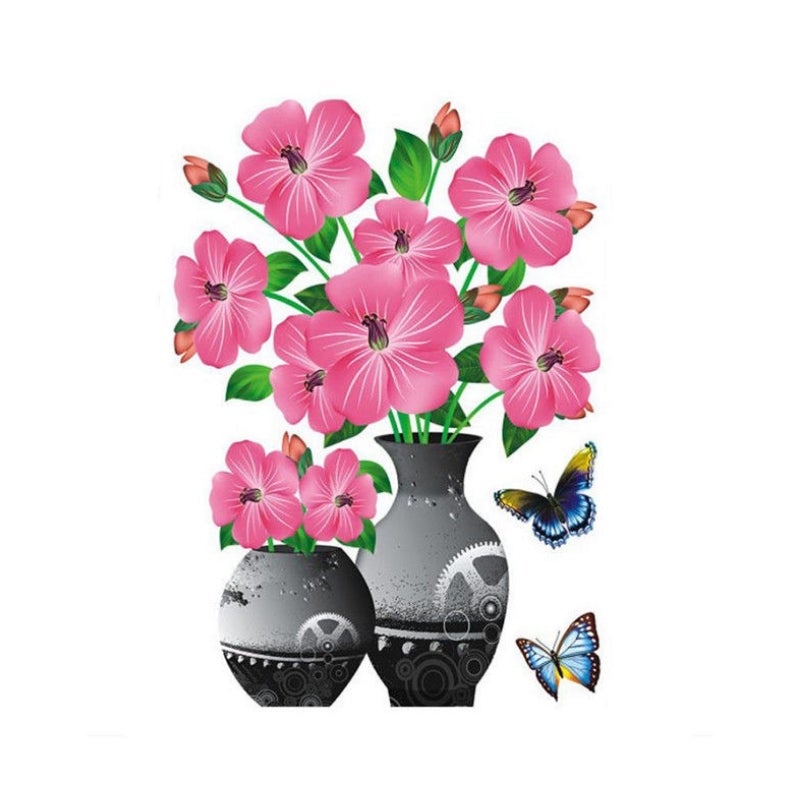 DIY Plant Vase 3D Stereo Stickers Self-Adhesive