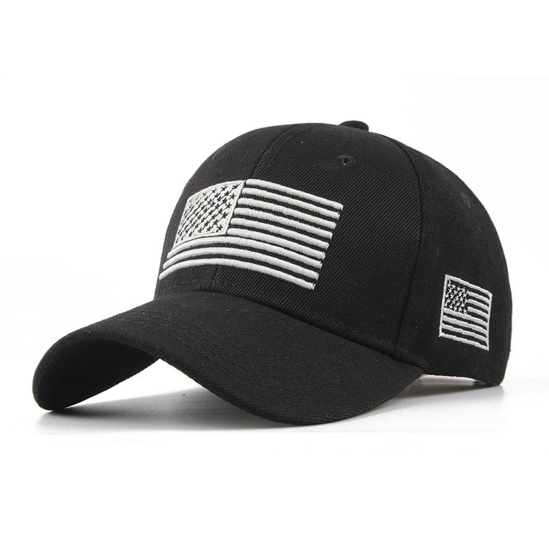 Hat Men's Spring New Embroidered American Flag Baseball Cap Men's And Women's Youth Peaked Cap