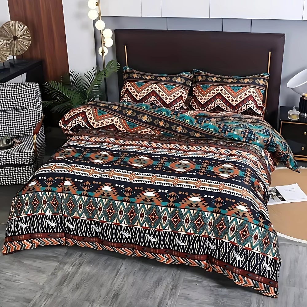 Indara Boho Tribal Print Quilt Cover Set