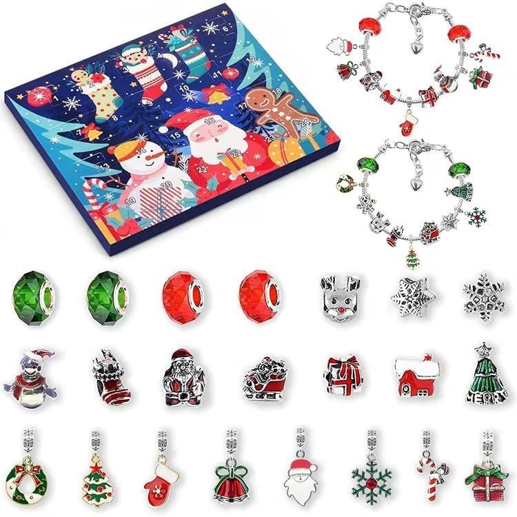 (🎁Early Christmas Sale- 48% OFF🎁) 24 Days Countdown Calendar DIY Christmas Advent Calendar Bracelets Set - Buy 2 Get EXTRA  10％  OFF  & FREE SHIPPING