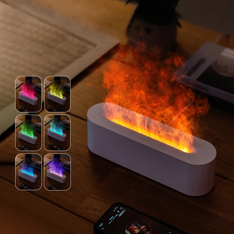 Fireplace Flame Diffuser. Aromatherapy Essential Oil Diffuser. 150ml Cool Mist Ultrasonic Humidifier
