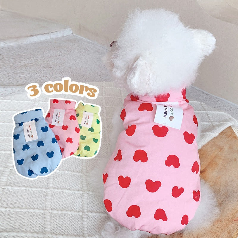 Sweet Bear Printed Dog Jacket Vest