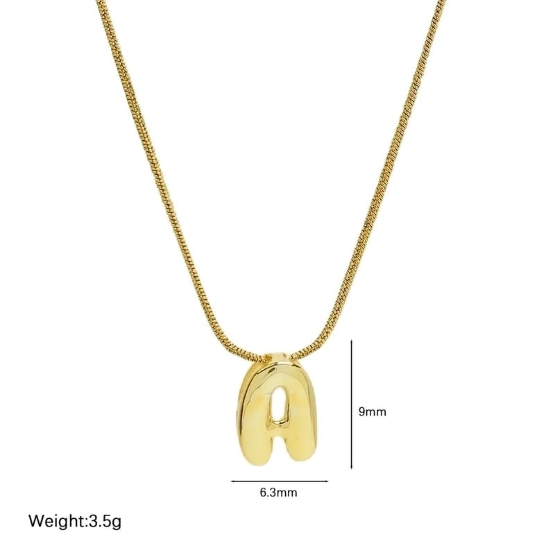 2 Pieces Basic Modern Style Classic Style Letter 304 Stainless Steel Brass Plating Pendant Necklace