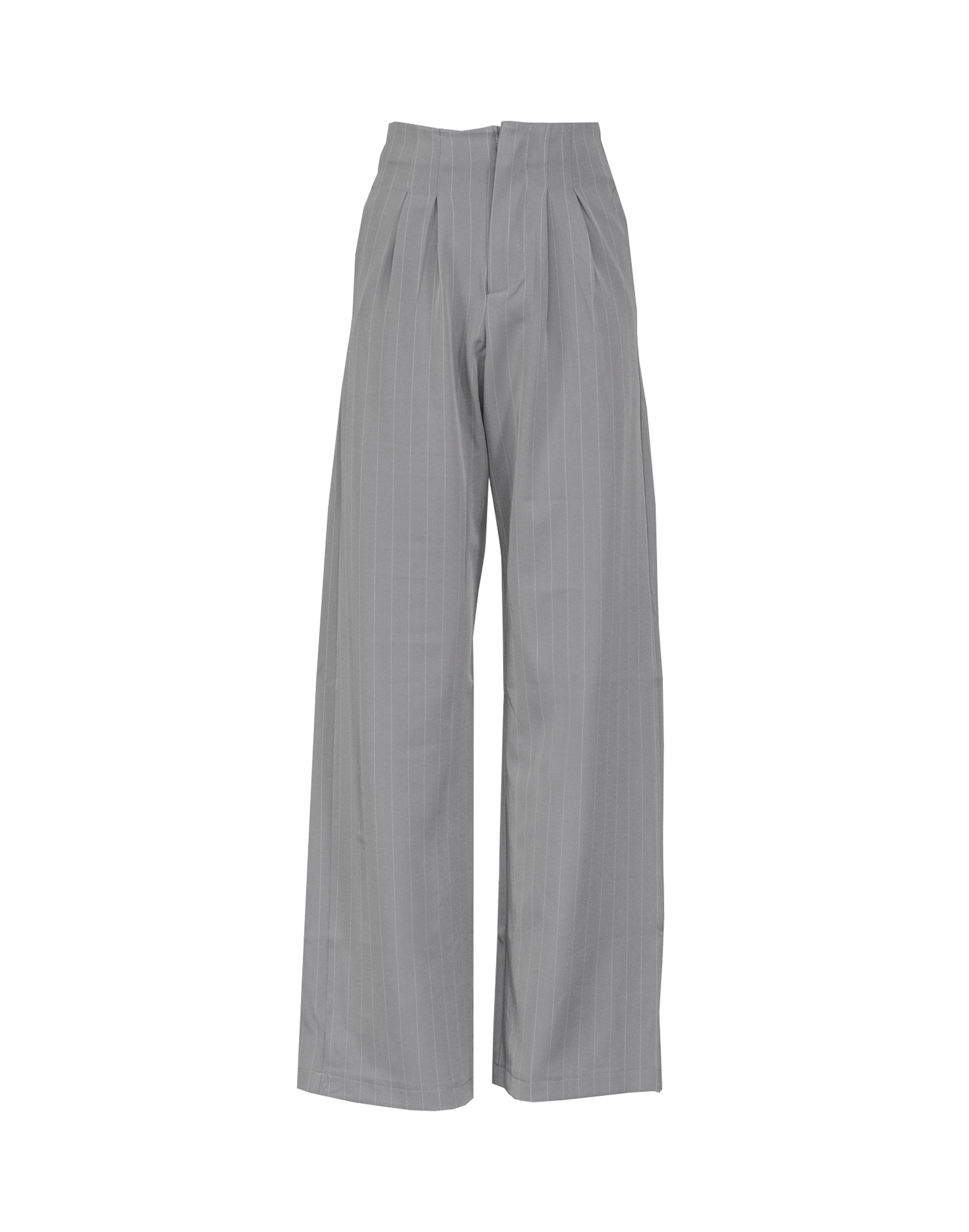 New Girl Pants (Grey Pinstripe)