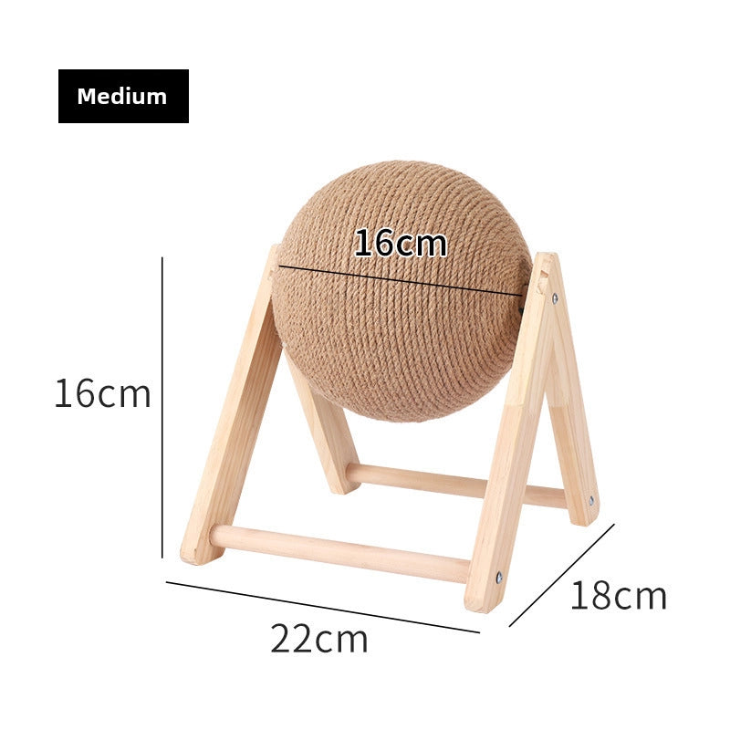 Sisal Ball Cat Catch Ball Cat Toy Ball To Relieve Boredom Self-Hi Cat Claw Grinder Supplies Do Not Drop Debris Vertical Wear-resistant Cat Catch