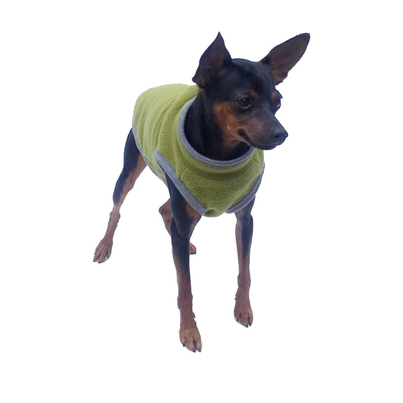 Contrast Color Fleece Dog Cat Vest