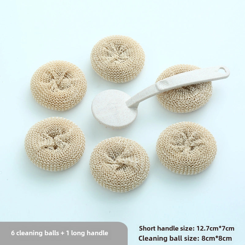 Nano Steel Wire Ball Cleaning Ball Household Dishwashing Brush Does Not Hurt The Pot Brush With Handle Does Not Drop Silk Long Handle Pot Brush Artifact