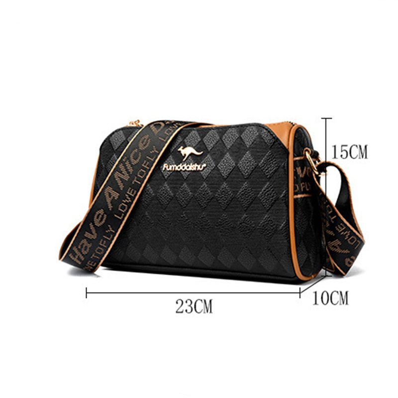 💕Fashion Diamond Pattern Large Capacity 3-Layer Crossbody Bag🔥