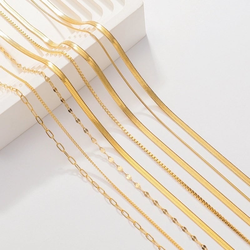 Minimalist Geometric Solid Color Titanium Steel Necklace