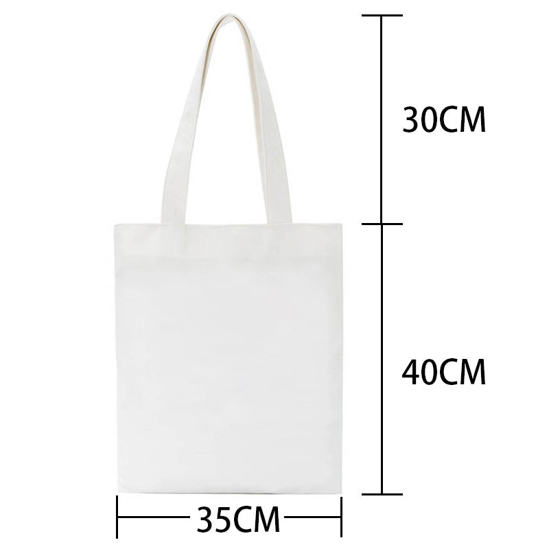 Unisex Large Canvas Devil's Eye Streetwear Square Open Tote Bag