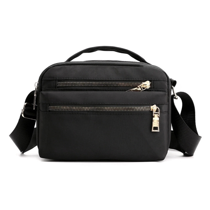 Women's Small Nylon Solid Color Basic Classic Style Square Zipper Shoulder Bag Crossbody Bag