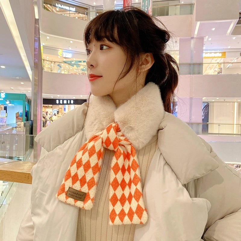 Polka Dot Fashion Plush Scarf