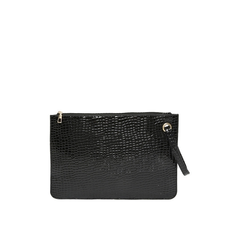 Women's Small Pu Leather Solid Color Vintage Style Classic Style Zipper Clutch Bag