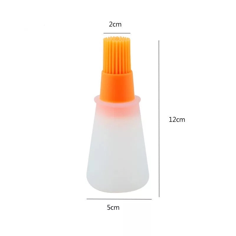 Portable Silicone Oil Bottle.Oil Brush With Squeeze Bottle. Silicone Bastry Brush