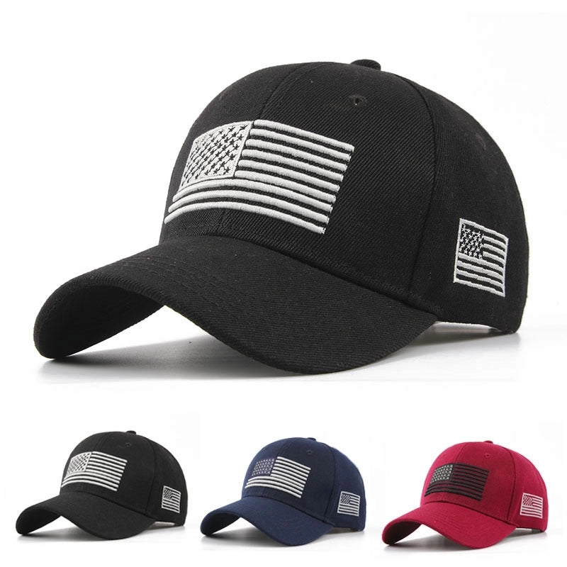 Hat Men's Spring New Embroidered American Flag Baseball Cap Men's And Women's Youth Peaked Cap