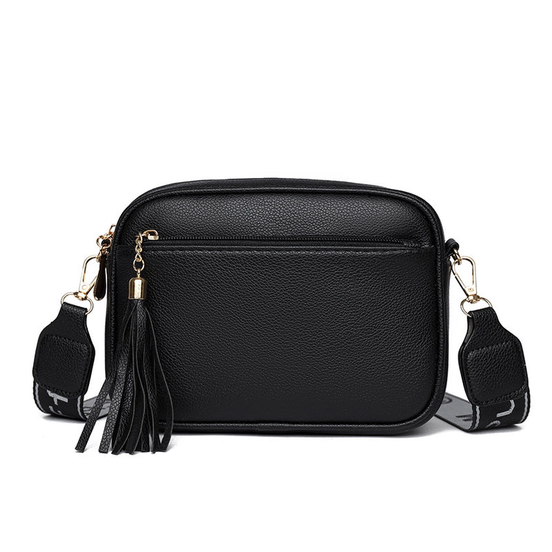 Women's Small Pu Leather Solid Color Vintage Style Streetwear Square Zipper Crossbody Bag