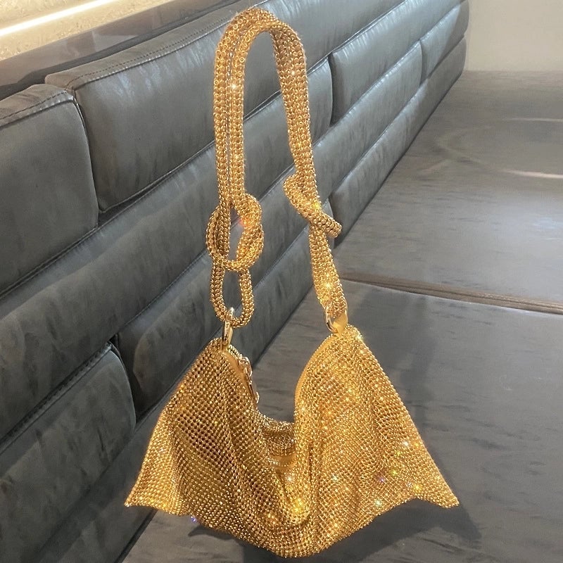 Women's Small Polyester Solid Color Classic Style Square Zipper Underarm Bag