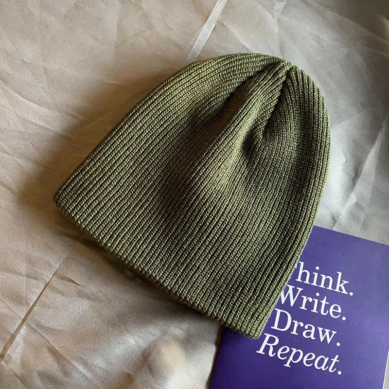 Unisex Basic Solid Color Eaveless Wool Cap