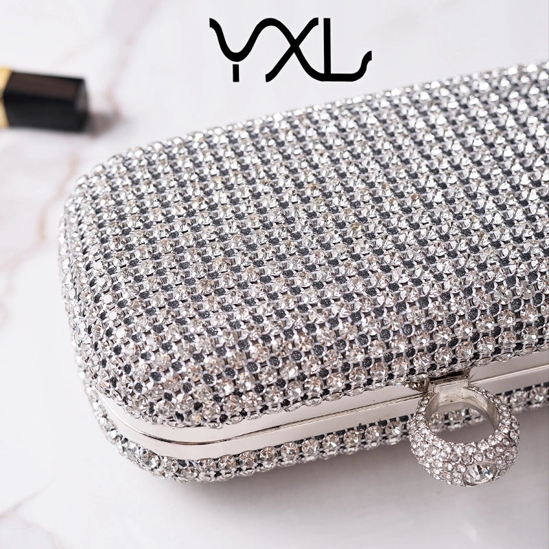 Silver Black Gold Polyester Solid Color Oval Evening Bags