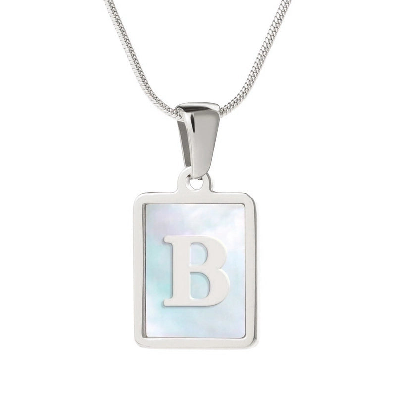 Stainless Steel 18K Gold Plated Casual Commute Plating Inlay Letter Shell Pendant Necklace