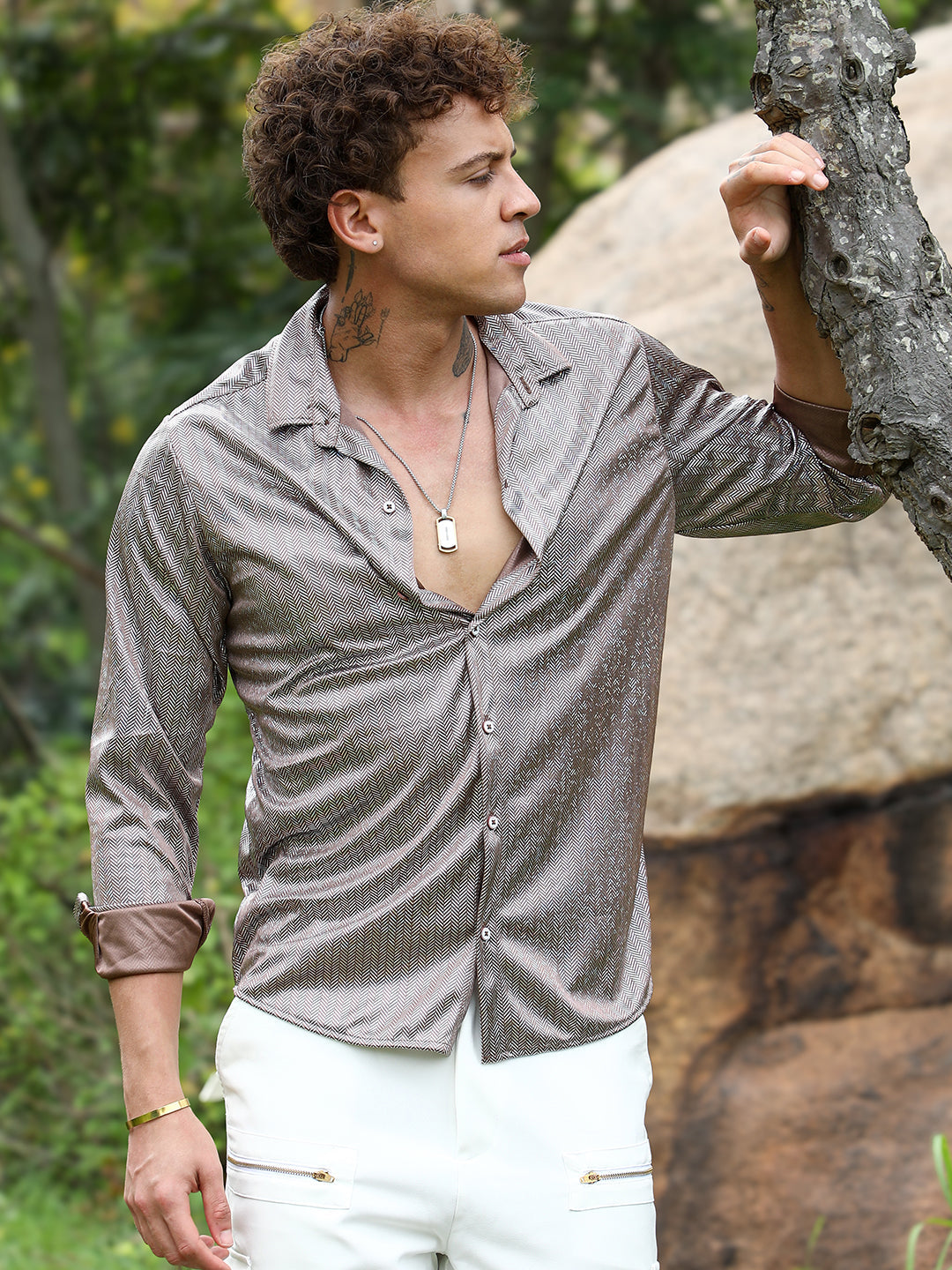 Sheen Chevron Shirt