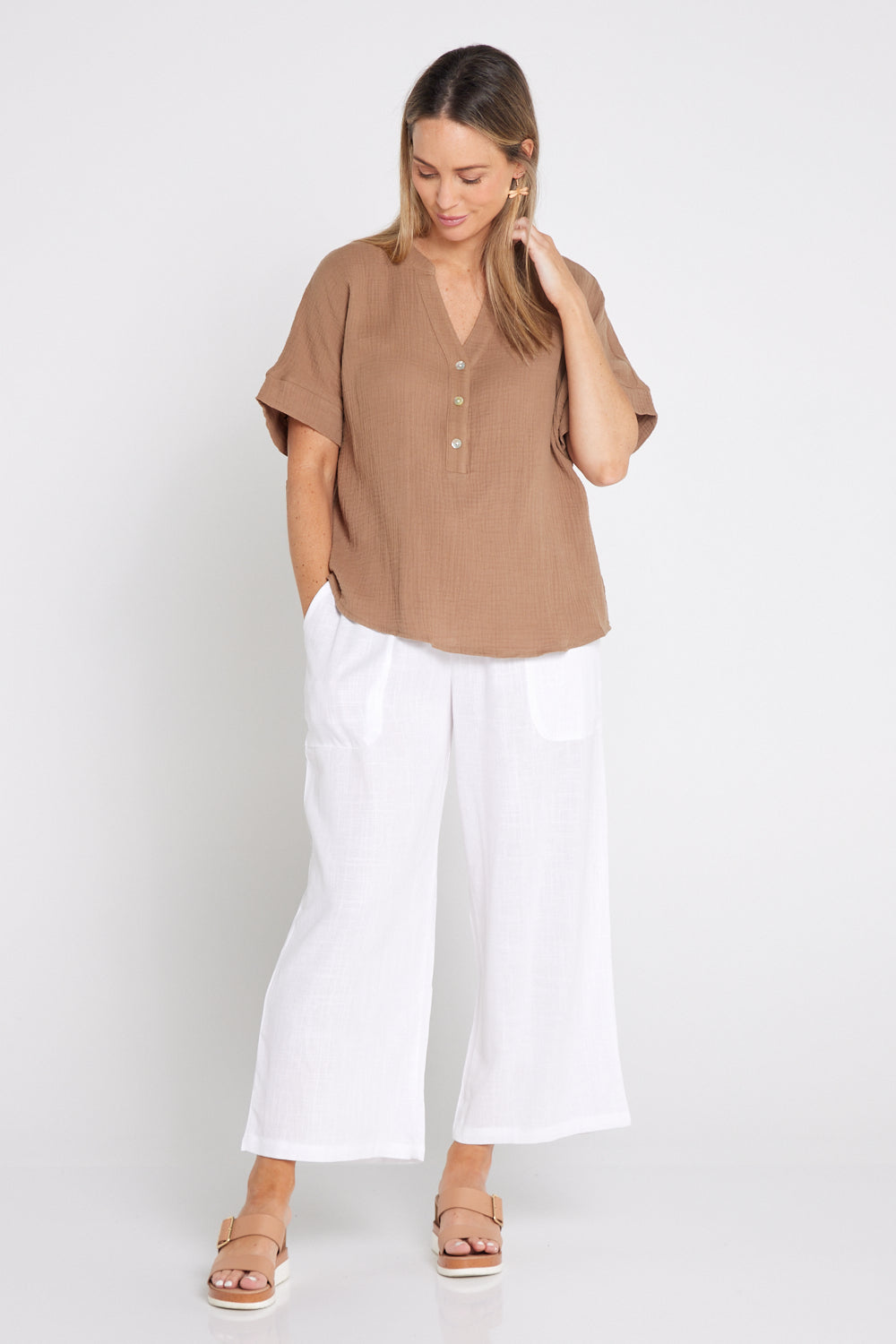 Linen Pants - White Linen