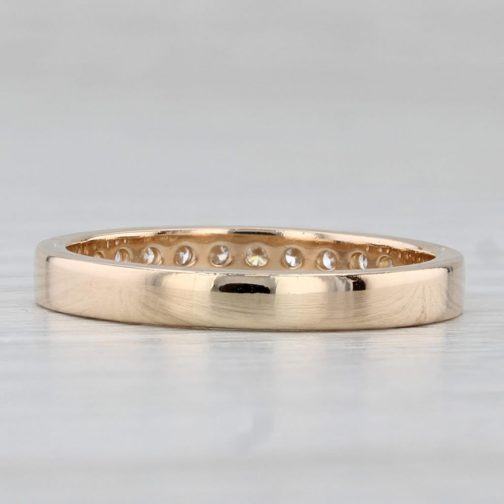 0.30ctw Channel Set Diamond Wedding Band 14k Yellow Gold Sz 7.75 Stackable Ring